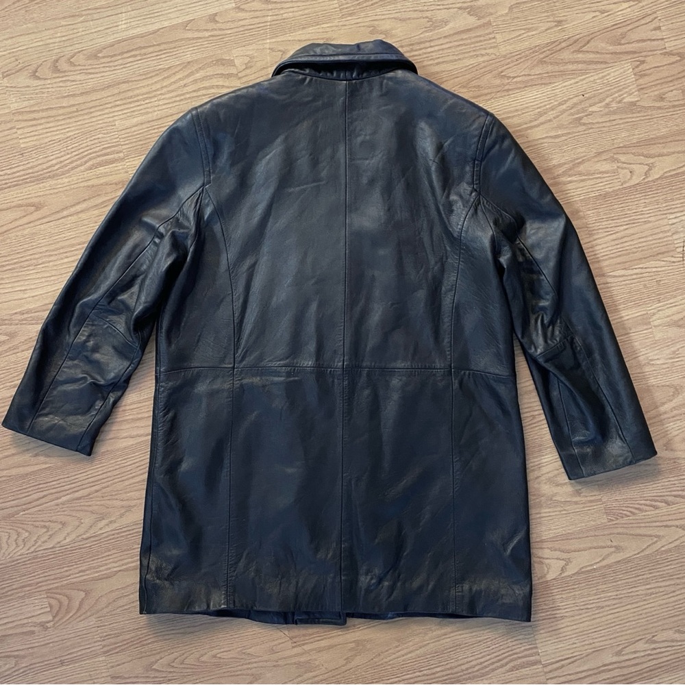 111 State Men's Black Leather Coat - Picture 9 of 10